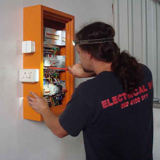  Colin connecting up 3 phase electrical distribution.